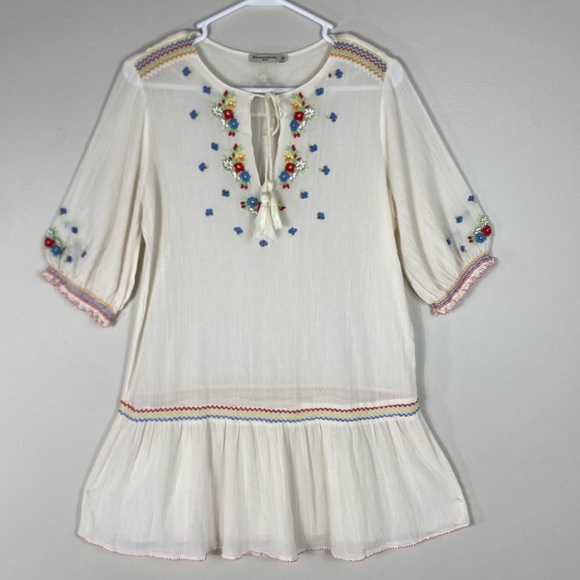 MES DEMOISELLES Floral Embroidery Intricate Tunic Top Sz EU 38 US 6 EXCELLENT - Picture 4 of 8